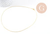 Collier Chaine complète collier laiton doré forçat 14K 1.5mm-40cm, x1 (G10115)