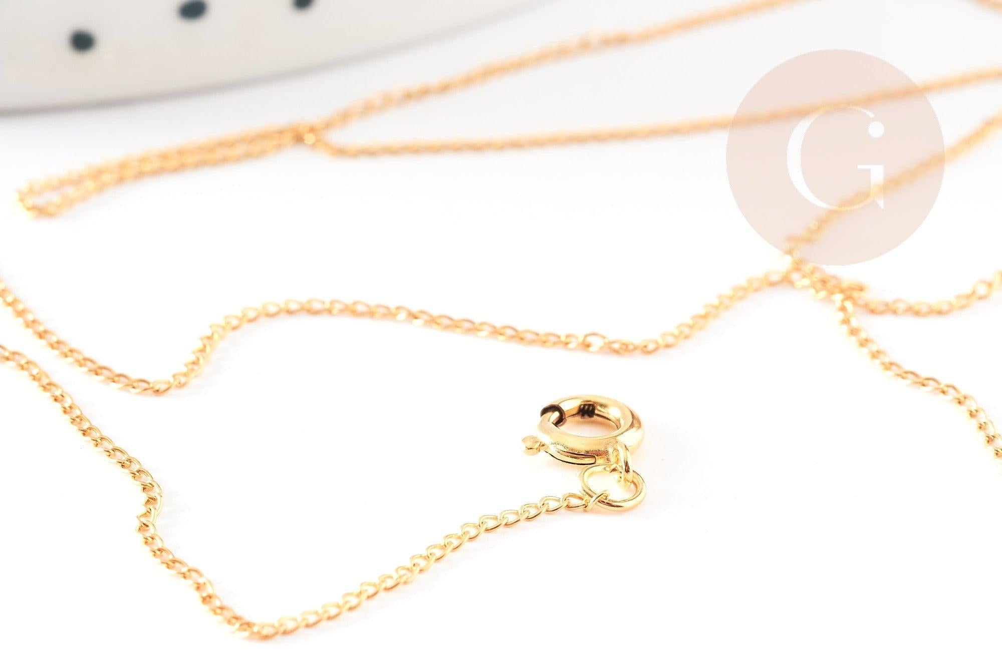 Collier Chaine fine avec fermoir dorée gold-filled 45.7cm x1 (G2617)
