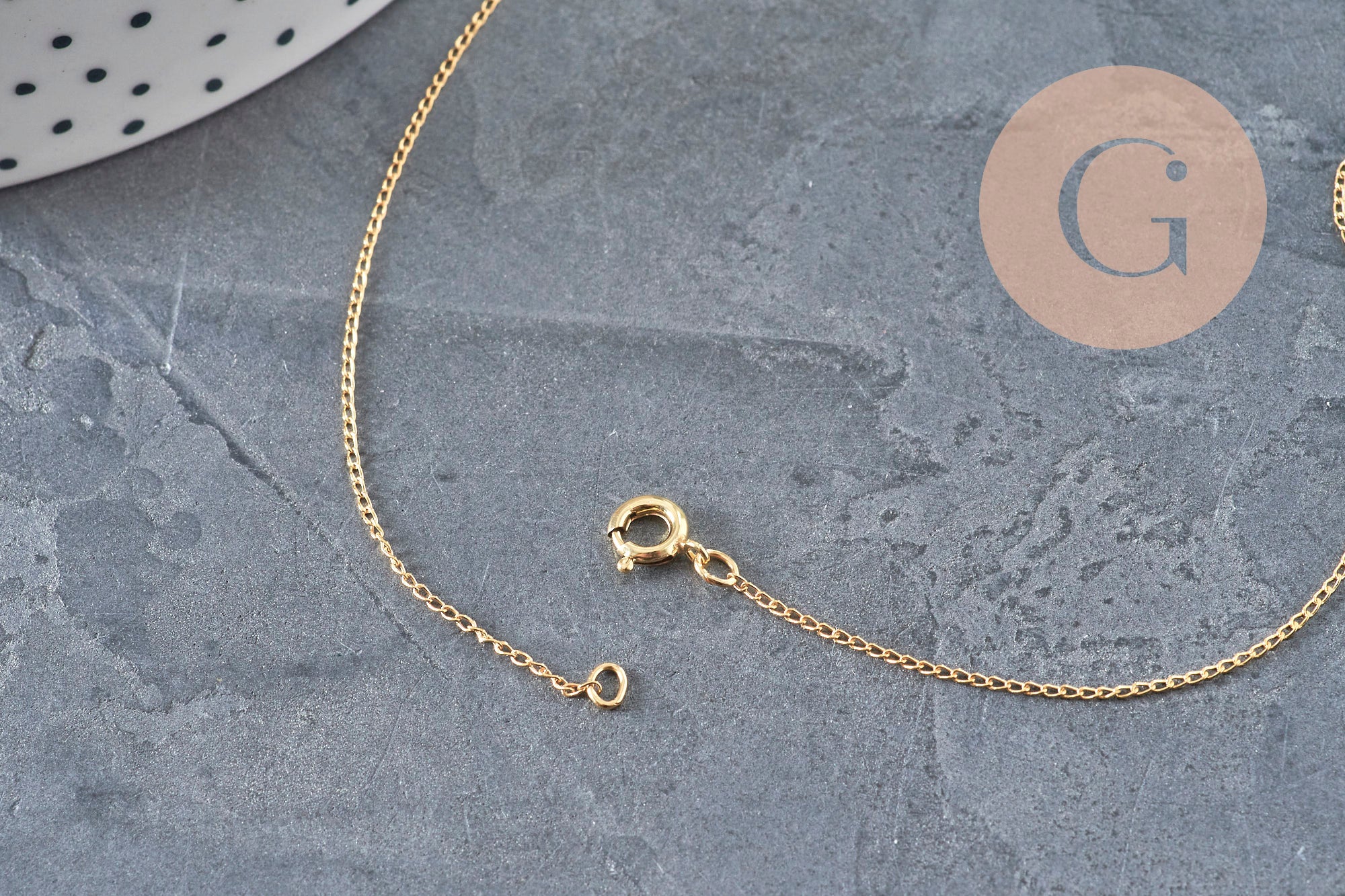 CollierChaine fine avec fermoir dorée gold-filled 45.7cm x1 (G2617)