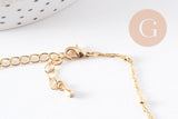 Collier Chaine fine complète avec fermoir cuivre doré singapour 16K 1.3 mm-45cm, x1 (G0635)
