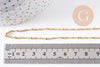 Collier Chaine fine complète avec fermoir cuivre doré singapour 16K 1.3 mm-45cm, x1 (G0635)