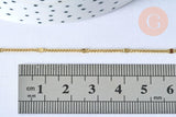 Collier Chaine fine dorée fantaisie 14K, fourniture créative, chaine complète,chaine plaquée or,1.5 mm, 40cm, x1 (G5277)