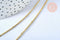 Collier Chaine fine dorée fantaisie 14K, fourniture créative, chaine complète,chaine plaquée or,1.5 mm, 40cm, x1 (G5277)