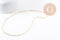 Collier Chaine fine dorée rectangle 16K,chaine plaquée or 2.5 microns, chaine complète,chaine dorée,1.8 mm,43cm, x1 (G1845)