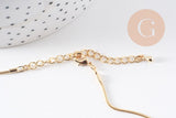 Collier Chaine fine dorée serpent 16K 2.5 microns 1.5 mm, 44cm, x1 (G3269)