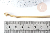 Collier Chaine serpent complète acier inoxydable 304 doré 14k -3.3mm- 45cm,création de bijoux en acier inoxydable, x1 (G8776)
