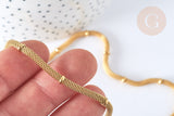 Collier Collier acier inoxydable doré 18k maille mesh 5mm, x1 (G7019)