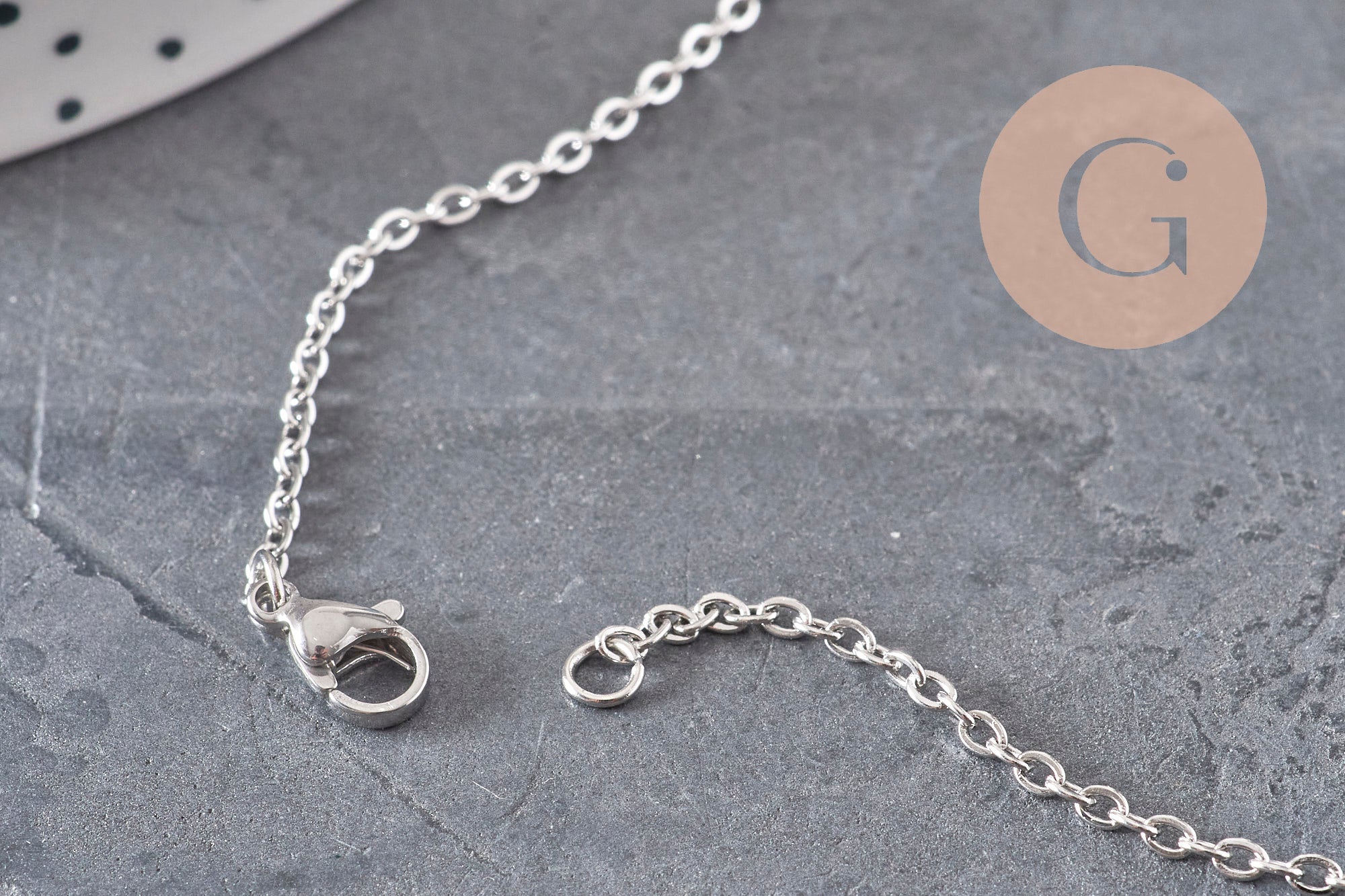 Collar cadena forzada acero inoxidable platino 2mm/37.8cm, x1 VÁLIDO