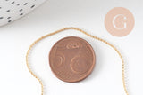 Collier chaine rolo fine complète avec fermoir cuivre doré 16K 1.7 mm- 43cm, x1 (G2425)