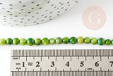 Collier nacre naturelle teinté fer argenté doré 42cm, x1 (G10536)