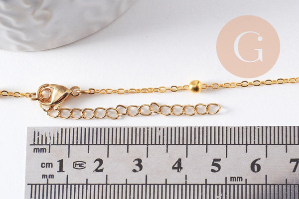 Collier pendentif fruits laiton doré et résine 44.9mm, x1 (G10279)