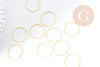 Connecteur anneau laiton doré sans nickel 16mm, x10, (G8984)