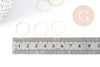 Connecteur anneau laiton doré sans nickel 16mm, x10, (G8984)