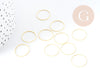 Connecteur anneau laiton doré sans nickel 16mm, x10, (G8984)