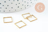 Connecteur carre laiton brut strié 12mm, pendentif géométrique création bijoux, x50 (G1468)