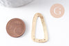Connecteur triangle brossé laiton doré 18K 33mm, x2 (G10384)