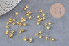 Connecteurs dorés avec trou 3mm, x 1gr (G2083)