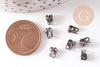 Connecteurs noir fer metalgun 6mm, x5gr (G1682)