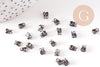 Connecteurs noir fer metalgun 6mm, x5gr (G1682)