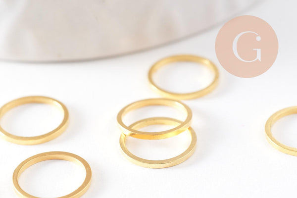 Connecteurs rond laiton doré 10mm, x10 (G0683)