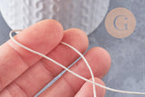 Cordon Métallique doré très clair polyester 1mm, fil pour bijoux noeud coulissant x1 mètre (G10002)