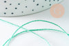 Cordon Vert Métallisé 4 nuances polyester 0.8mm, cordon métallisé pour bijoux, x1 mètre (G10504)