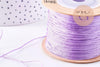 Cordon Violet clair tressé polyester 0.6mm, x1 mètre (G10666)