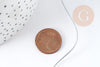 Cordon argent métallisé polyester 1mm, fil pour bijoux noeud coulissant, x1 mètre G9091