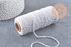 Cordon blanc argent,ruban mariage, scrapbooking,1-1.55mm, x1,x5,x10 mètres, (G2726)