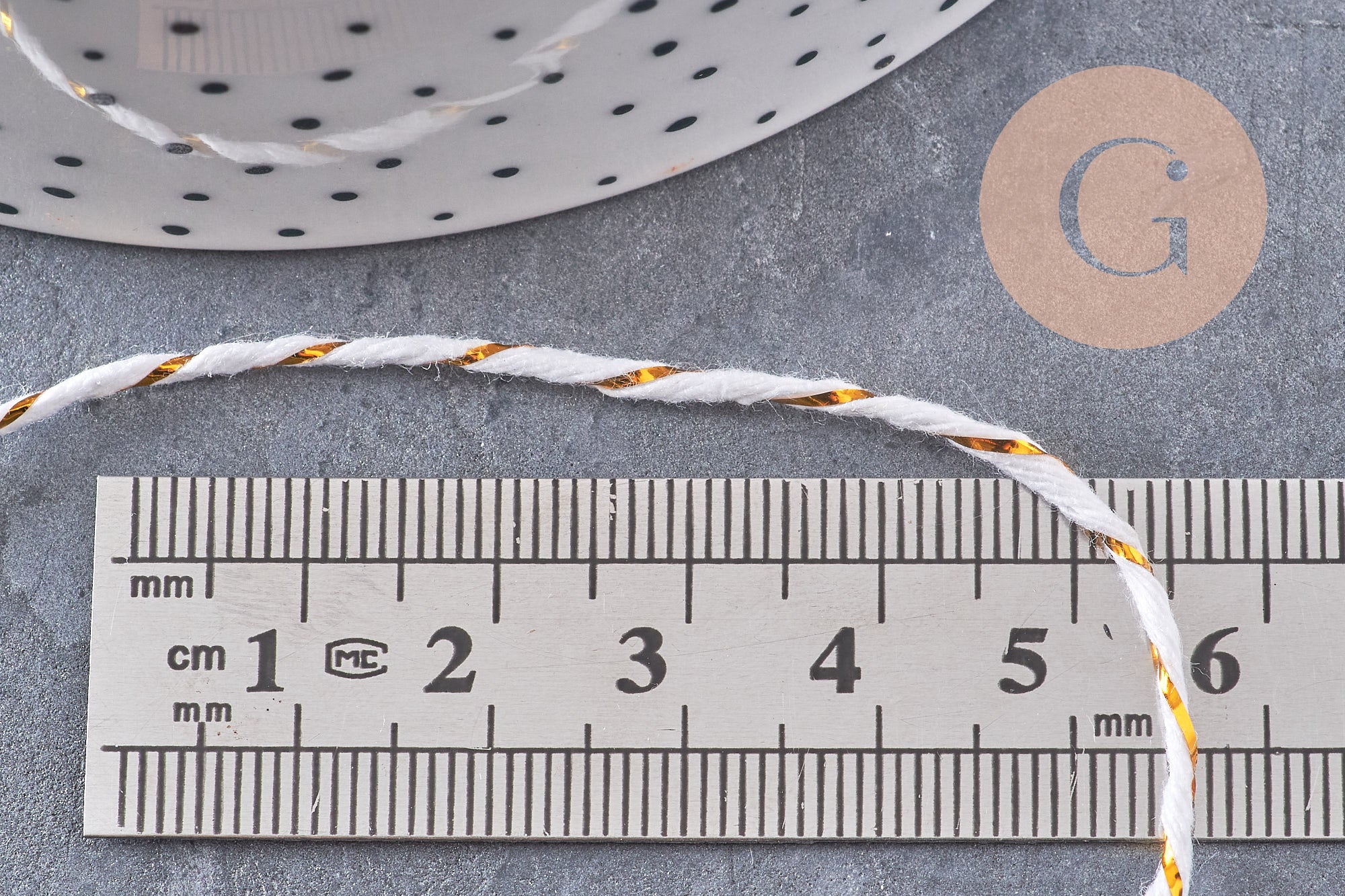 Cordon blanc or,ruban mariage, scrapbooking,1-1.55mm, 5m/10m/Bobine, (G3406)