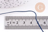 Cordon bleu marine tressé polyester 0.6mm, x1 mètre (G10668)