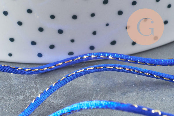 Cordon bleu roi or 1.5mm, x1 mètre (G3260)