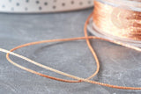 Cordon cuivre métalisé tressé cuivre polyester 1mm, x1 mètre (G8171)