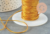 Cordon élastique doré nylon 1mm, x1 mètre (G1478)