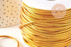 Cordon élastique doré nylon 2.5mm, x1 mètre (G10517)