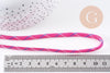 Cordon épais Spandex polyester Rose fuchsia 4mm, x1 mètre (G10272)