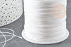 Cordon fil de jade blanc polyester 0.5mm, cordon pour création de bijoux x1 mètre G9331