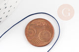Cordon fil de jade bleu marine polyester 0.5mm, cordon pour création de bijoux x1 mètre G9332