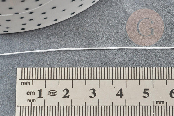 Cordon fil de jade gris clair polyester 0.5mm, cordon pour création de bijoux x1 mètre G9334