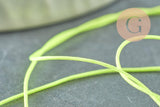Cordon fil de jade jaune fluorescent polyester 0.6mm, x1 mètre (G9518)