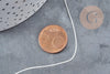 Cordon fil de jade nylon beige 0.5mm, fabrication bijoux avec nœud coulissant, x1mètre (G8947)