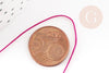 Cordon fil de jade rose fuchsia polyester 0.5mm, cordon pour création de bijoux x1 mètre G9338