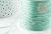 Cordon fil de jade turquoise clair polyester 0.5mm, cordon pour création de bijoux x1 mètre G9340