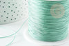 Cordon fil de jade turquoise clair polyester 0.5mm, cordon pour création de bijoux x1 mètre G9340