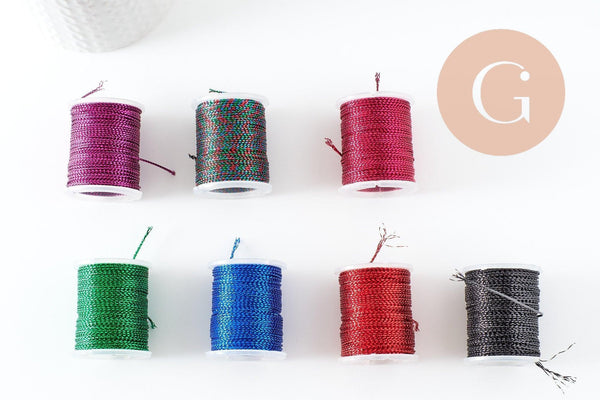 Cordon fil métallique,ruban mariage, largeur 1mm,bobine de 10 mètres, x1 G3347