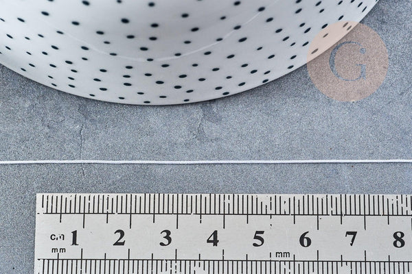 Cordon gris tressé polyester 0.4mm, cordon fil de jade pour bijoux, x1 mètre G8452