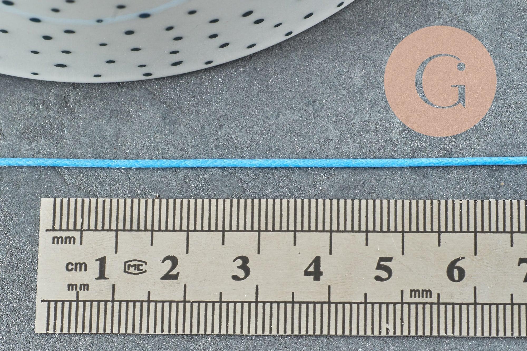 Cordon huilé bleu imitation cuir,fourniture créative, scrapbooking, x1 mètre G8251