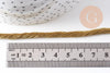 Cordon macramé Polyester or foncé 3mm, x1 mètre (G10475)