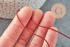 Cordon métallique rouge pailleté ,ruban mariage,fourniture créative, scrapbooking, largeur 1mm, x1 mètre G5663
