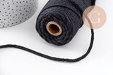 Cordon noir or, fabrication bijoux,ruban mariage, scrapbooking, largeur 3mm, X5 Mètres ou X10 Mètres (G5075)